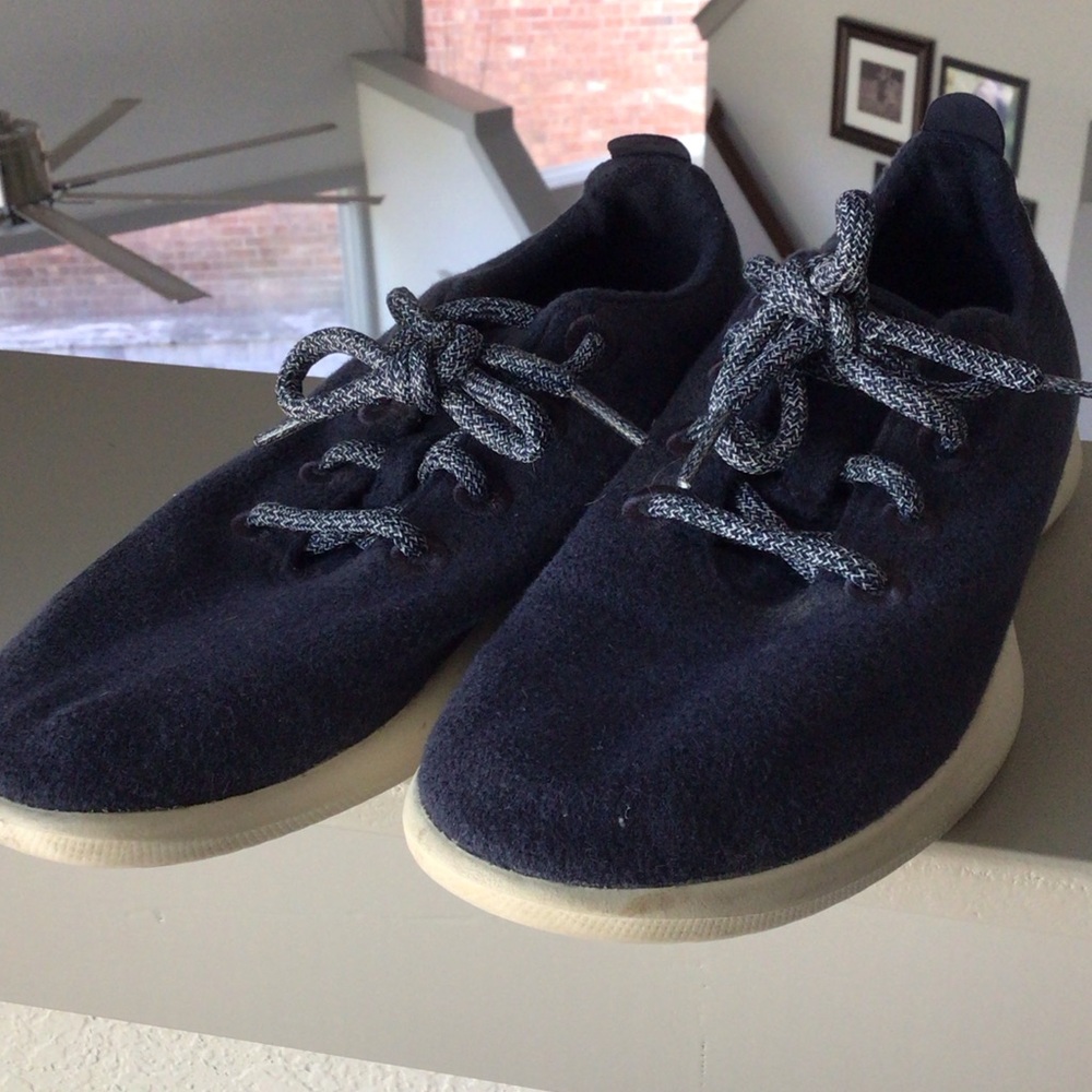 Allbirds Womens Wool Runners-Blue - Picture 1 of 4